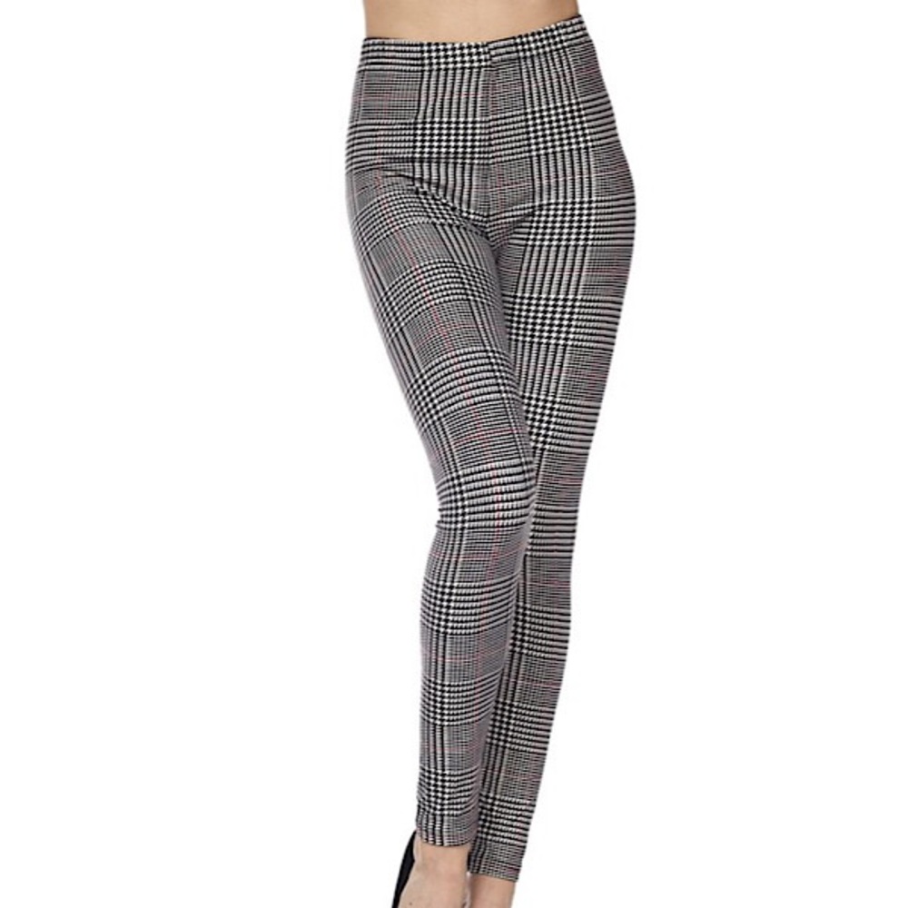 Overcheck Print Leggings